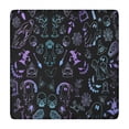 thumbnail image 1 of Black Halloween Ghost Spider Pattern Square Fitted Tablecloth with Elastic Edge,Square Table Cover,Washable Elastic Table Cover for Home Kitchen Party Decor 34"x34", 1 of 6