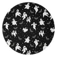 thumbnail image 1 of Black Halloween Ghosts Bats and Stars Round Blanket,Comfortable Soft Flannel Throw Blanket,All Season,Warm Lightweight Blankets for Sofa Bed Couch Living Room Chair 60"x60", 1 of 5