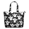 thumbnail image 1 of Black Halloween Ghosts with Boo Travel Tote Bags for Women Carry On,Large Weekender Bags for Women Travel,Multi Functional Duffle Bag for Work,Shopping,Sports, 1 of 5