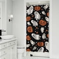 thumbnail image 1 of Black Halloween Ghosts and Pumpkins Shower Curtain 36"x72" ,Bathroom Decorative Shower Curtains Set with 12 Hooks,Modern Waterproof Washable Shower Curtain, 1 of 6