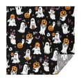thumbnail image 1 of Black Halloween Ghosts and Pumpkins Square Tablecloth,Waterproof Square Table Cover,Wipeable Spillproof Washable Table Cover for Home Kitchen Party Decor 42"X42"(107x107cm), 1 of 6