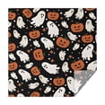 thumbnail image 1 of Black Halloween Ghosts and Pumpkins Square Tablecloth,Waterproof Square Table Cover,Wipeable Spillproof Washable Table Cover for Home Kitchen Party Decor 52"x52"(132x132cm), 1 of 6