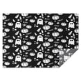 thumbnail image 1 of Black Halloween Ghosts Pumpkins and Stars Rectangle Tablecloth 60"x84",Waterproof Polyester Rectangle Table Cloth, Wipeable Spillproof Polyester Tablecloth for Dining, Camping, Indoor and Outdoor, 1 of 5