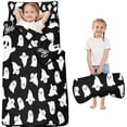 thumbnail image 1 of Black Halloween Ghosts with Boo Toddler Nap Mats for Kids Preschool,50"x20" Sleeping Mat Bag or Kids,Toddler Sleeping Bag,Toddler Nap Mat or Daycare, 1 of 6