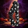 thumbnail image 1 of Black Halloween Pajama Pants for Women Elastic Drawstring Soft Pajama Bottoms Loose L, 1 of 6