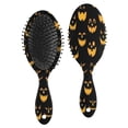 thumbnail image 1 of Black Halloween Pumpkin Faces Hair Brush,Girls Detangling Hair Brush,Glide Through Tangles with Ease for Wet & Dry Hair,8.8"X2.8", 1 of 7