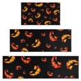 thumbnail image 1 of Black Halloween Pumpkin Faces Kitchen Rugs Sets Of 3,Kitchen Runner Rugs Non Skid Washable,Decorative Kitchen Floor Mats for Kitchen,Sink,Laundry,17"x30"+ 17"x47" + 17"x59", 1 of 6
