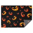 thumbnail image 1 of Black Halloween Pumpkin Faces Rectangle Tablecloth 60"x84",Waterproof Polyester Rectangle Table Cloth, Wipeable Spillproof Polyester Tablecloth for Dining, Camping, Indoor and Outdoor, 1 of 5
