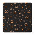 thumbnail image 1 of Black Halloween Pumpkin Faces Square Fitted Tablecloth with Elastic Edge,Square Table Cover,Washable Elastic Table Cover for Home Kitchen Party Decor 34"x34", 1 of 6