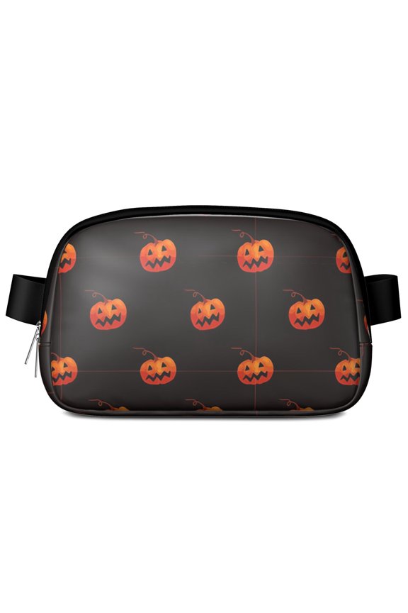 Black Halloween Pumpkins Cute Fanny Packs for Women,Travel Waterproof Crossbody Fanny Bags Waist Purse for Women Anti Theft Adjustable Strap for Running Travel Cycling