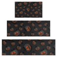 thumbnail image 1 of Black Halloween Pumpkins Kitchen Rugs Sets Of 3,Kitchen Runner Rugs Non Skid Washable,Decorative Kitchen Floor Mats for Kitchen,Sink,Laundry,17"x30"+ 17"x47" + 17"x59", 1 of 6