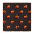 thumbnail image 1 of Black Halloween Pumpkins Square Fitted Tablecloth with Elastic Edge,Square Table Cover,Washable Elastic Table Cover for Home Kitchen Party Decor 34"x34", 1 of 6