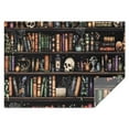 thumbnail image 1 of Black Halloween Skull Book Pattern Rectangle Tablecloth 60"x84",Waterproof Polyester Rectangle Table Cloth, Wipeable Spillproof Polyester Tablecloth for Dining, Camping, Indoor and Outdoor, 1 of 5