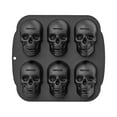 thumbnail image 1 of Black Halloween Skull Cake Mold - Non-Stick Baking Pan for Festive Cakes, 1 of 3