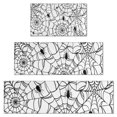 thumbnail image 1 of Black Halloween Spider Webs Kitchen Rugs Sets Of 3,Kitchen Runner Rugs Non Skid Washable,Decorative Kitchen Floor Mats for Kitchen,Sink,Laundry,17"x30"+ 17"x47" + 17"x59", 1 of 6