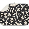 thumbnail image 1 of Black Halloween Spooky Elements Dish Drying Mat for Kitchen 1 Pack, Ultra Absorbent Microfiber Dishes Drainer Mats,18x24in(46x61cm), 1 of 4