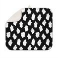 thumbnail image 1 of Black Halloween White Ghosts Dish Drying Mat for Kitchen 1 Pack, Ultra Absorbent Microfiber Dishes Drainer Mats,16x18in(41x46cm), 1 of 6