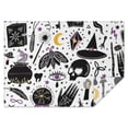 thumbnail image 1 of Black Halloween Witchcraft Elements Rectangle Tablecloth 60"x84",Waterproof Polyester Rectangle Table Cloth, Wipeable Spillproof Polyester Tablecloth for Dining, Camping, Indoor and Outdoor, 1 of 5