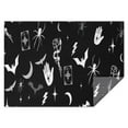 thumbnail image 1 of Black Halloween Witchy Symbols Rectangle Tablecloth 60"x84",Waterproof Polyester Rectangle Table Cloth, Wipeable Spillproof Polyester Tablecloth for Dining, Camping, Indoor and Outdoor, 1 of 5