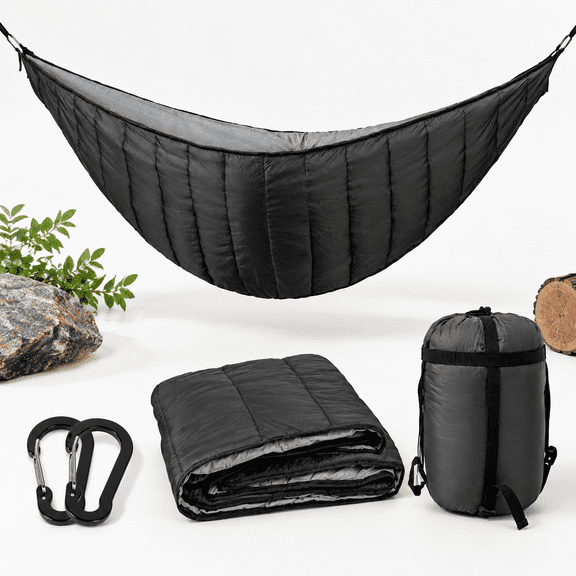Black Hammock Underquilt Full Length Lightweight Warm Camping Quilt