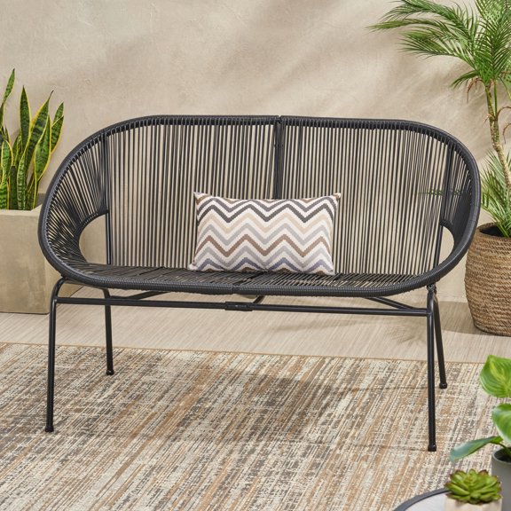 Black - Hammock weave for comfort - Patio and backyard relaxation / Transforms outdoor space into a hip area