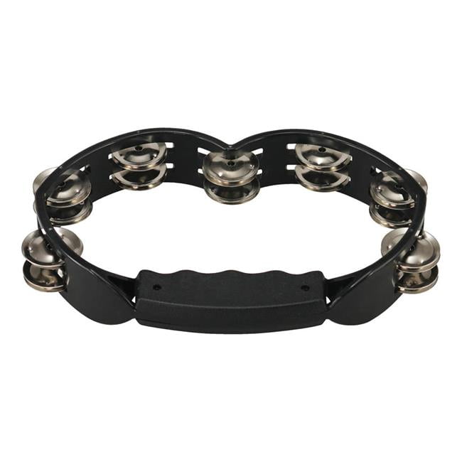 Black Hand Held Plastic Tambourine