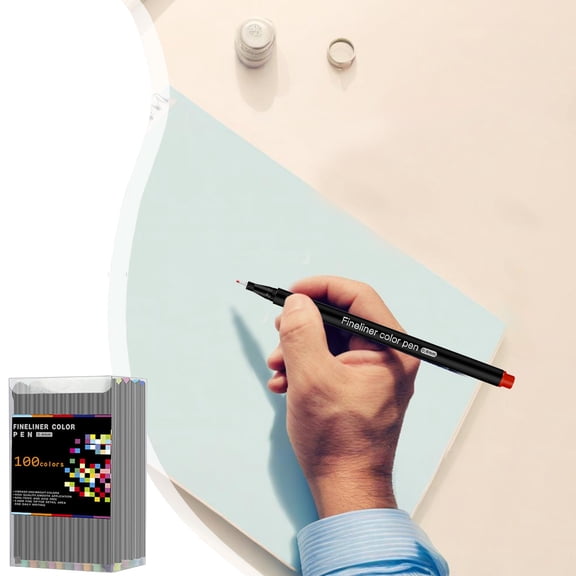 Black Hand Painted Pen for Drawing: Teen Art Special Hook Pen, Comic Handbook Needle Pen — Fast Drying Ink (Plastic, 6.1x0.3x0.3 Inch)