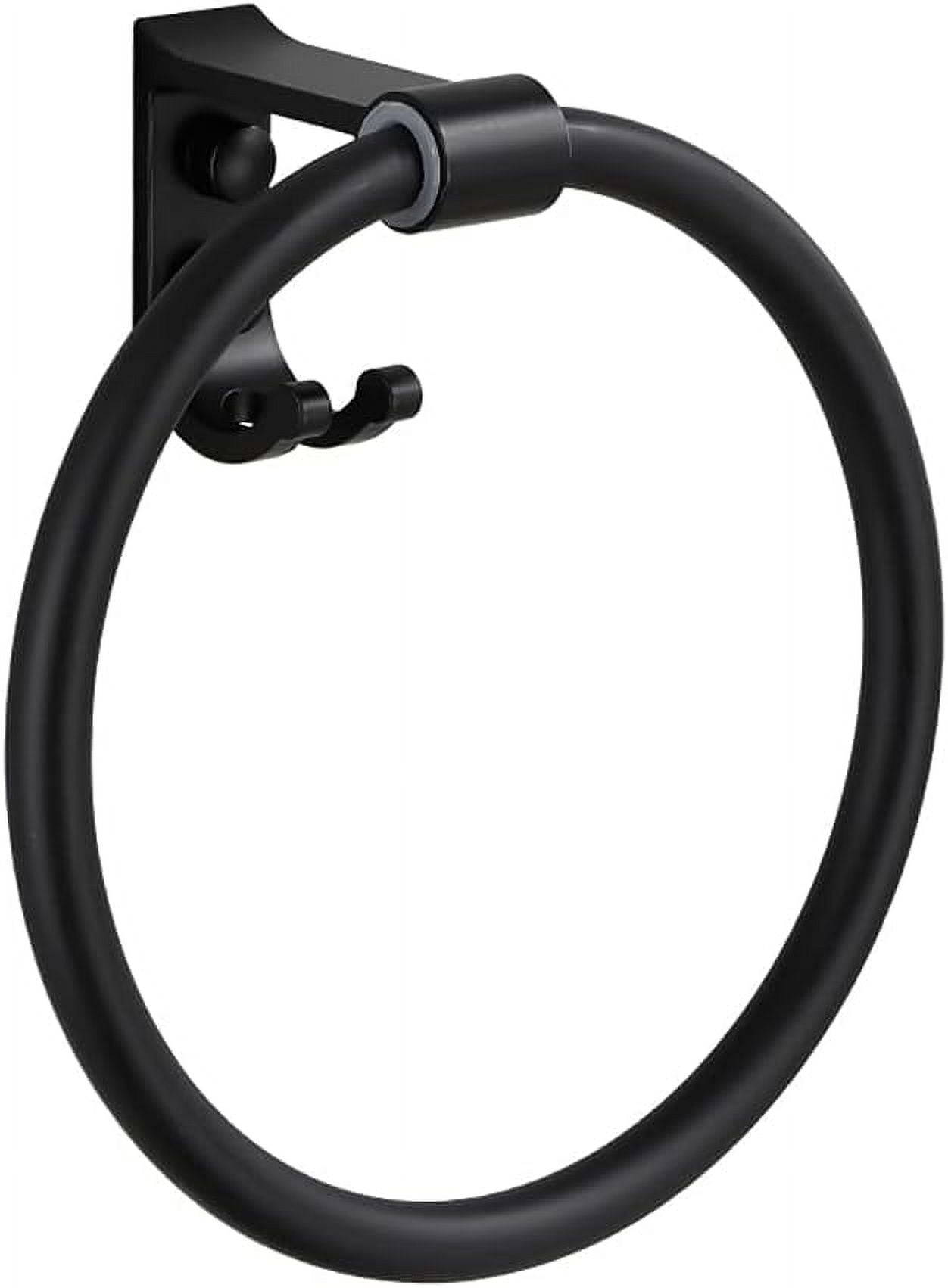 Black Hand Towel Holder for Bathroom Towel Ring Bath Towel Holder Wall ...