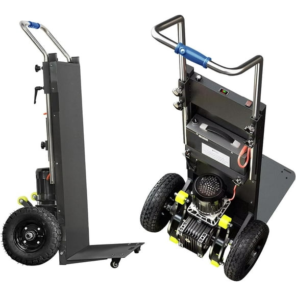 RDYMONKEY 880 Lbs Capacity Electric Stair Hand Trucks, Rubber, 14.2 x 24.4 x 45.67 Inches