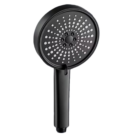 Black Handheld Shower Head With 5 Spray Modes Mist Function High Pressure For Low Flow Water System