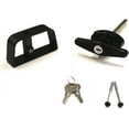 Black Handle Lock, 2 Keys, 41/2" Sem, Shed, Barn, Playhouse & Chicken