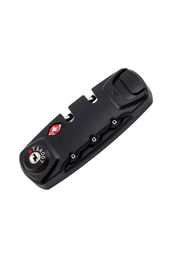 Customs Lock Zipper Bags Fixed Lock Fixed Safety Lock Authentication Password Lock Black