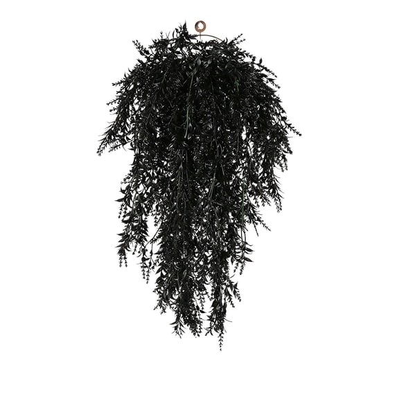Black Hanging Artificial Lavender Vines Garland Purple Faux Plants For Wall Ceiling Decor