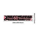 thumbnail image 1 of Black Happy 60th Birthday Banner with Glitter Stars Balloons and Ribbons Background Party Supplies Birthday Decoration Photography Props Birthday Party Backdrop Decorations, 1 of 7