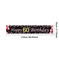 thumbnail image 1 of Black Happy 60th Birthday Banner with Glitter Stars Balloons and Ribbons Background Party Supplies Birthday Decoration Photography Props Birthday Party Backdrop Decorations, 1 of 8