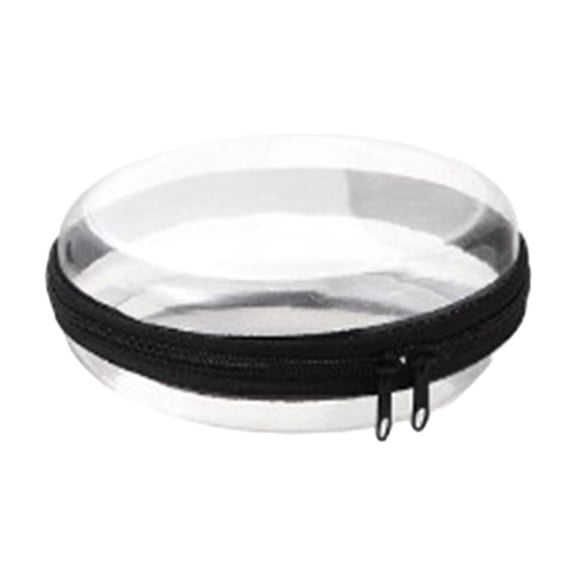 Black Hard Shell Round Zipper Travel Storage Bag Waterproof Portable Organizer For Cosmetics Toiletries Home