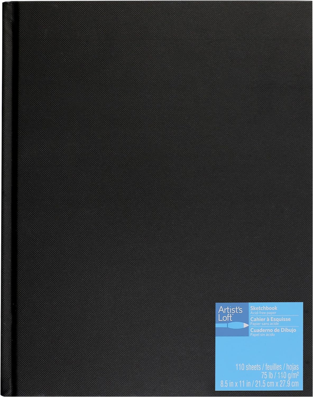 Black Hardbound Sketchbook Acid Free and Smudge Resistant Paper