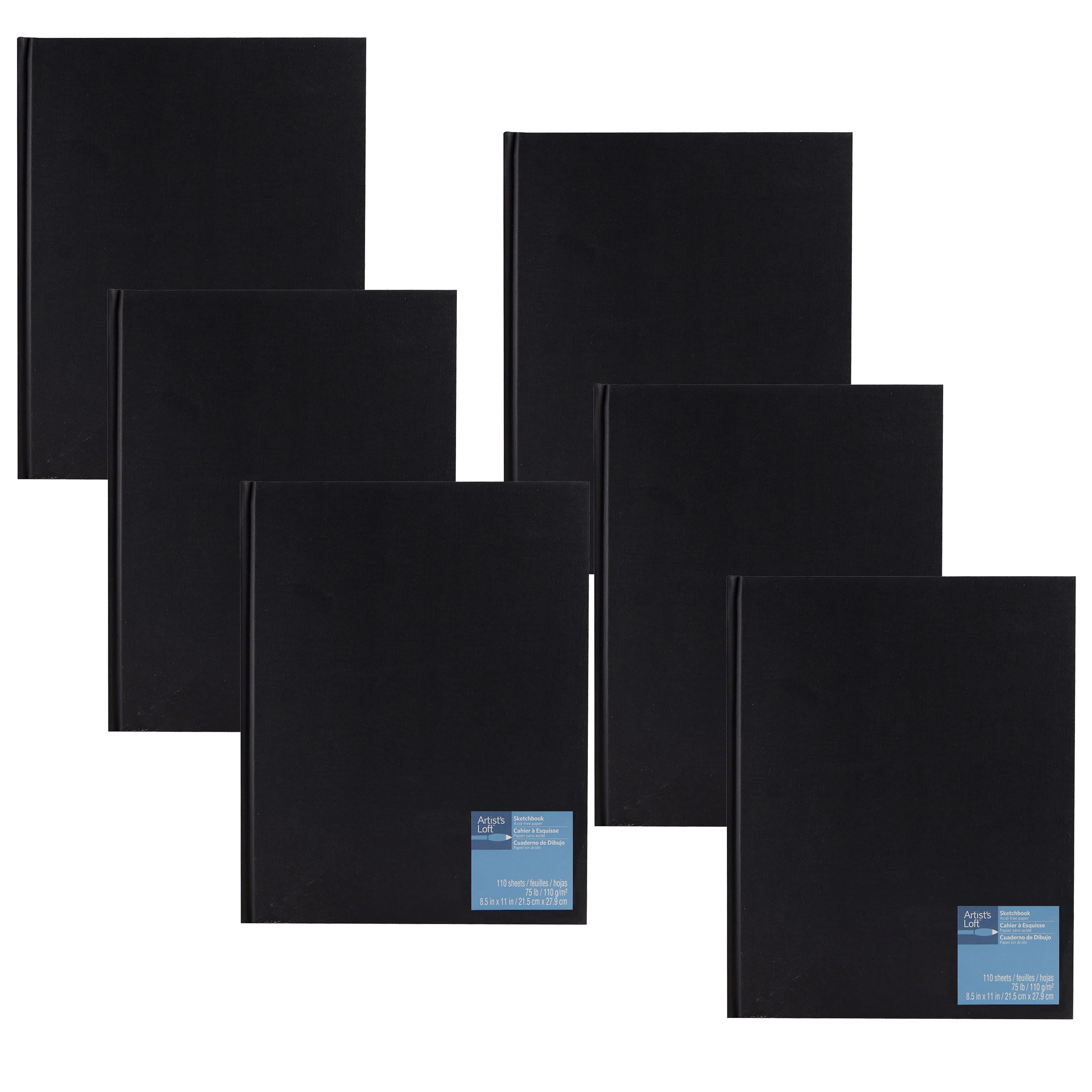 8.5 x 11 Black Hardbound Sketchbook by Artsmith