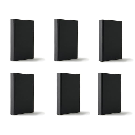 Artist's Loft Black Hardcover Sketchbook - Acid Free and Smudge Resistant Paper, Sketch Pad for Drawing, Sketching, Writing - Bulk 6 Pack