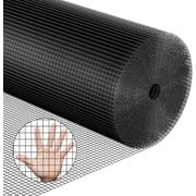 DWALE 72x50 Black Vinyl Coated Hardware Cloth, 1/2 Mesh 19 Gauge Wire Mesh for Garden & Home Projects