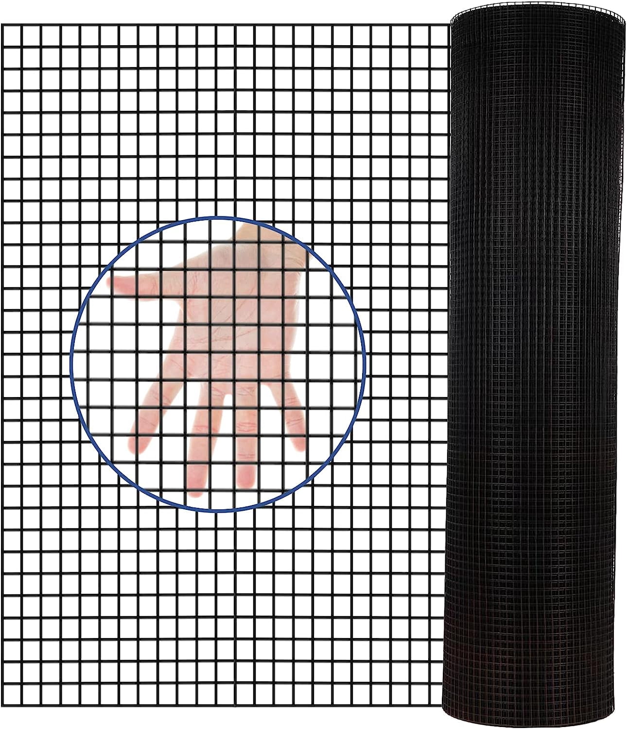 Black Hardware Cloth，PVC Coating Wire Mesh Rolls Vinyl Coated Welded ...