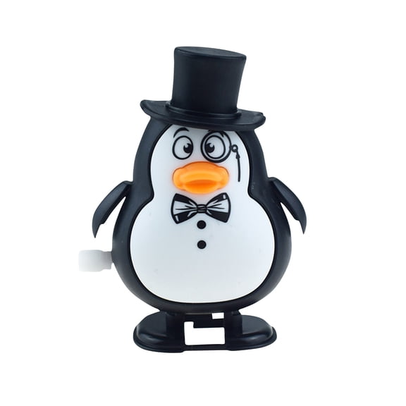 Black Hat Penguin Wind Up Toy For Party Favors Game Prizes Kids Clockwork Plastic Figure