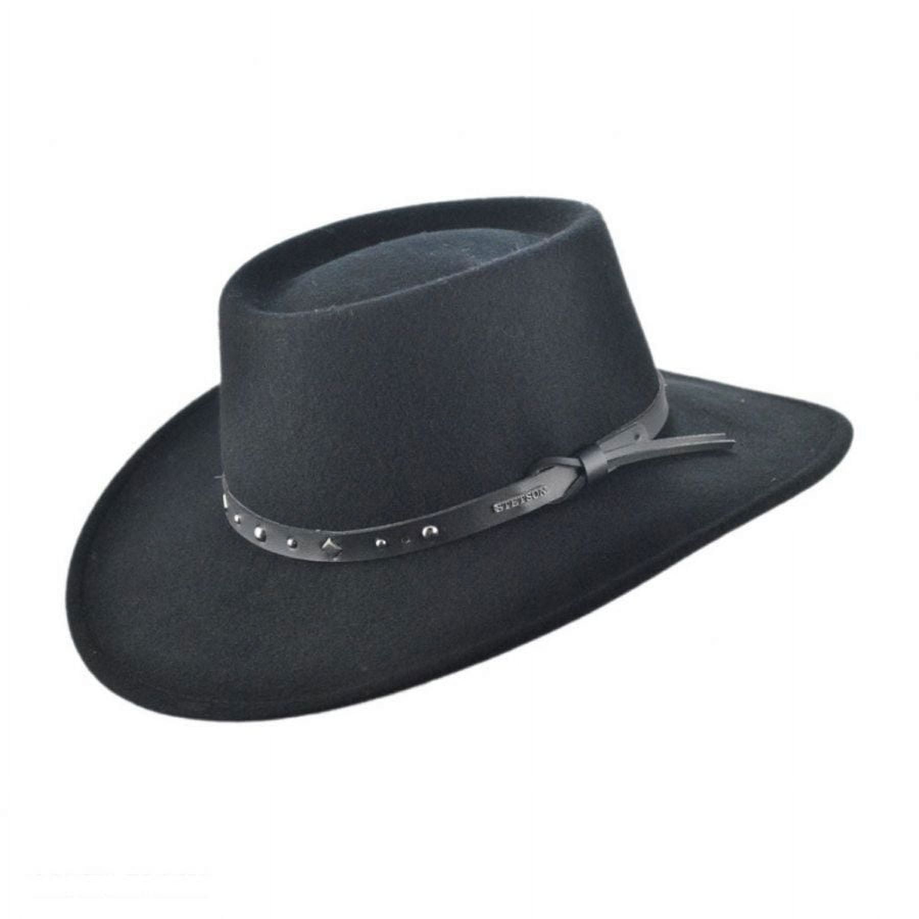 Stetson Men's Black Hawk Crushable Wool Felt Gambler Hat - Country
