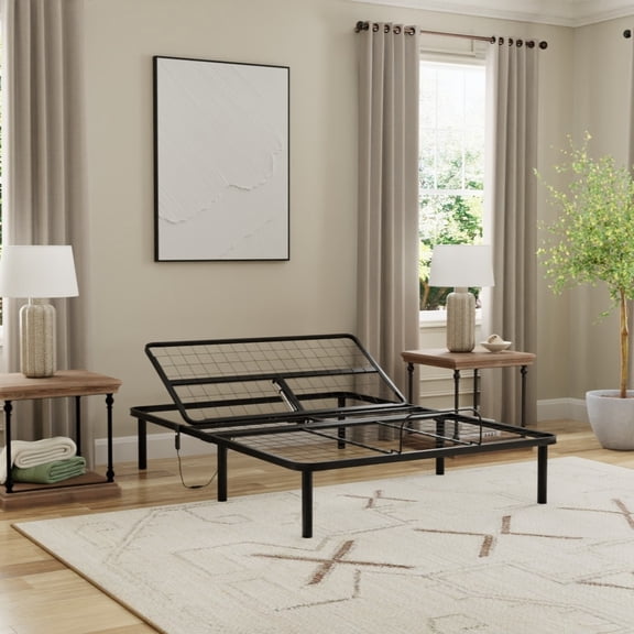 Black Head Up Only Twin XL Adjustable Bed Base
