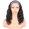 thumbnail image 1 of Black Headband Wigs With Brown Highlights For Women 14 Inch Wavy Heat Resistant Synthetic Soft Light Natural Looking Hair Replacement Wigs, 1 of 6