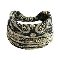 Black Headband for Women Elastic Headband Hair Headband Ladies Yoga Hijab Exercise Wicking Headband Elastic Non Slip Headband Knotted Running Sports Headband