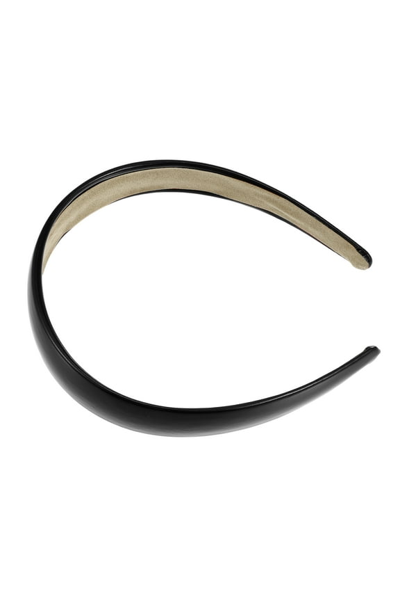 Leather Head Bands for Women's Hair Thick Solid Colors Black 1 PCS