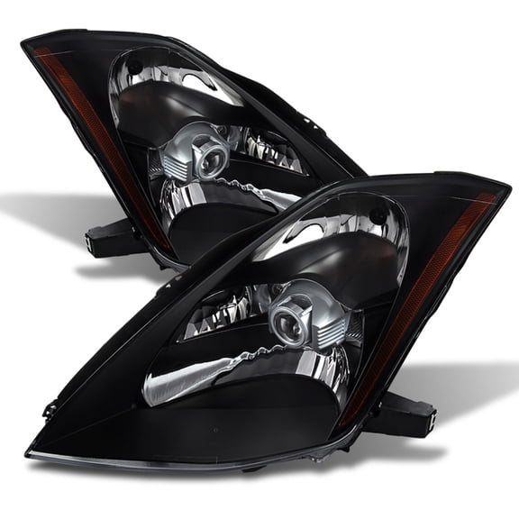Black Headlamps For 2003 2004 2005 350Z Z33 Fairlady [HID D2S Model]  Headlights