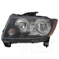 thumbnail image 1 of Black Headlight Front Lamp (w/o Logo) Left Driver for 13-17 Jeep Compass Fits 2017 Jeep Compass, 1 of 6