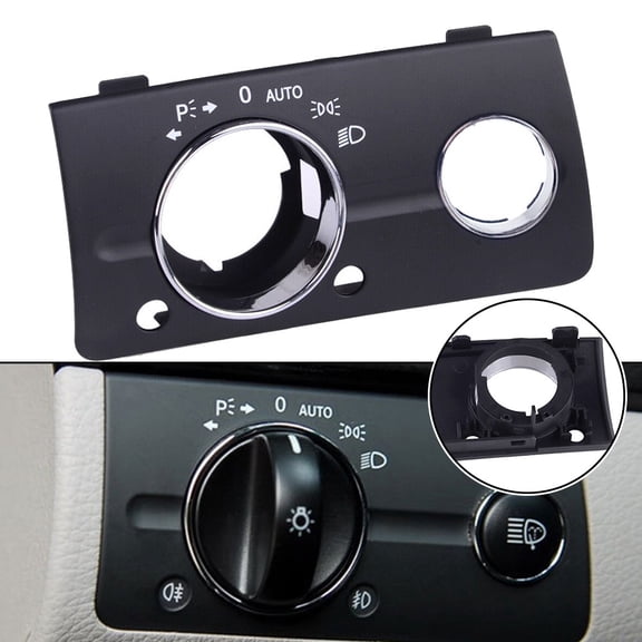 Black Headlight Switch Panel Cover Fit for Mercedes-Benz W211 E Class 2003-08